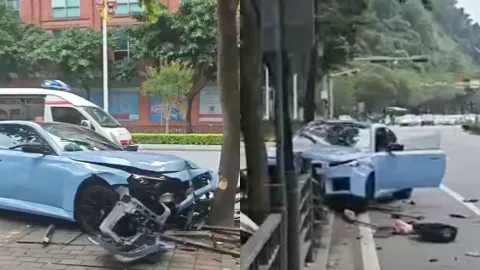 江门宝马M2撞人