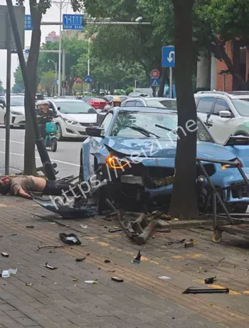 路人按住肇事者