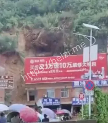 路人拍摄滑坡全过程